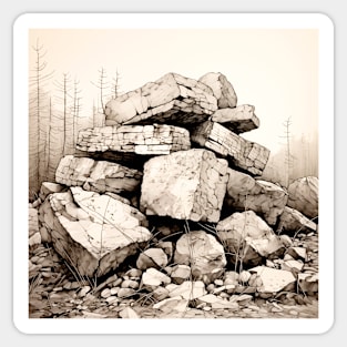 Stack of Rocks: He's as Smart as a Stack of Rocks Sticker